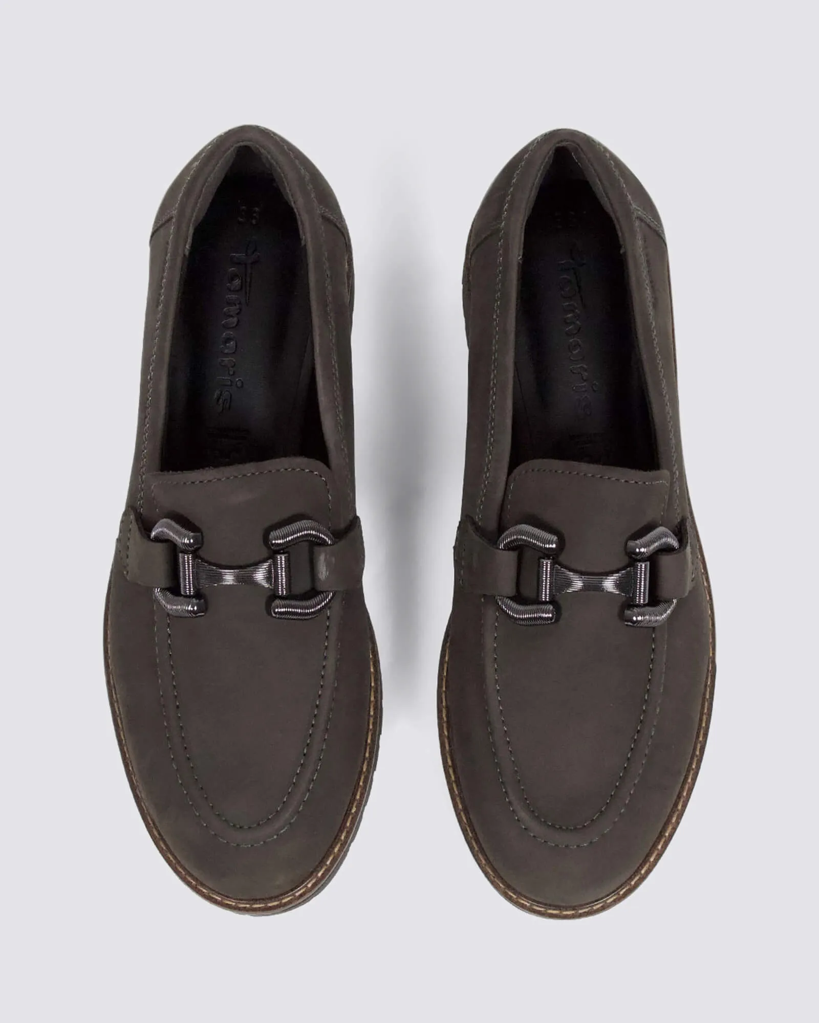 24723 LOAFERS DARK GREY SUEDE