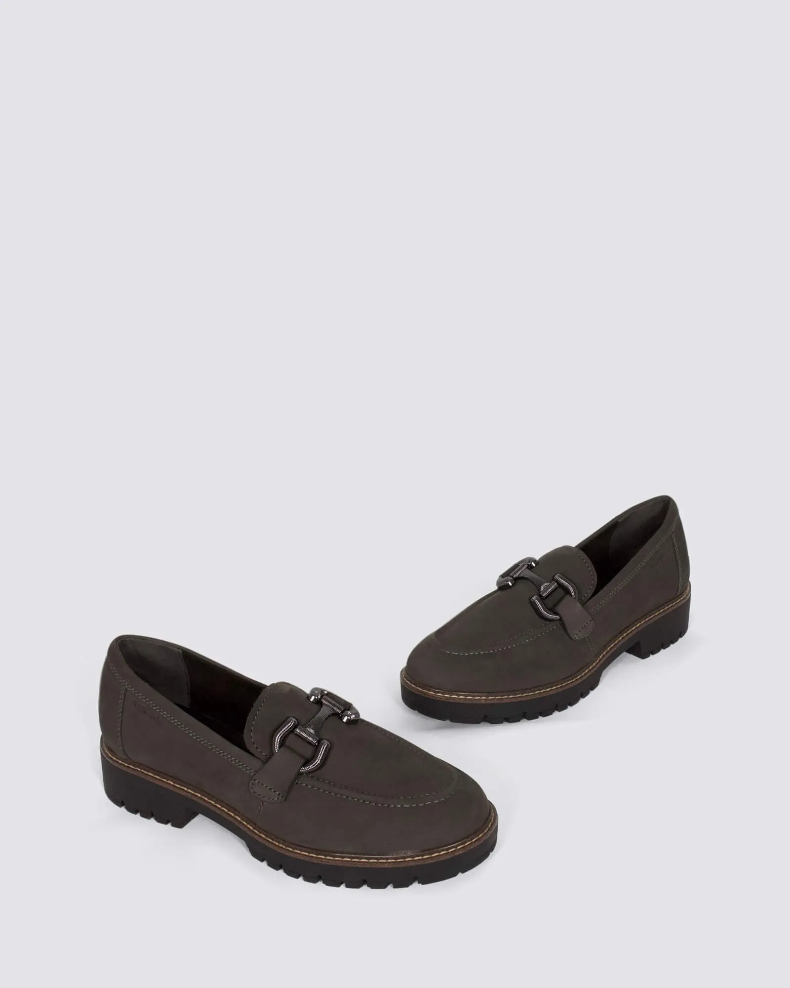 24723 LOAFERS DARK GREY SUEDE
