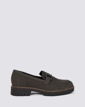 24723 LOAFERS DARK GREY SUEDE