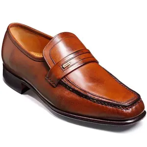 40% OFF BARKER Wesley Shoes - Mens Moccasins - Chestnut Calf Size: UK 7