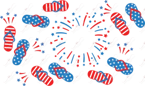 4th of July sandals - cold cup wrap