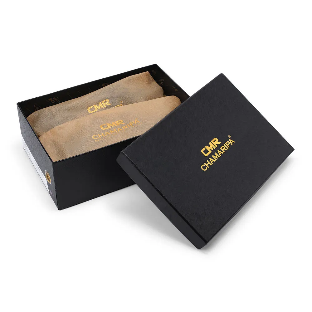 7 CM / 2.76 Inches CMR CHAMARIPA Men Shoes With Heels Bit Loafers Black Leather Slip-On Tall Men Shoes