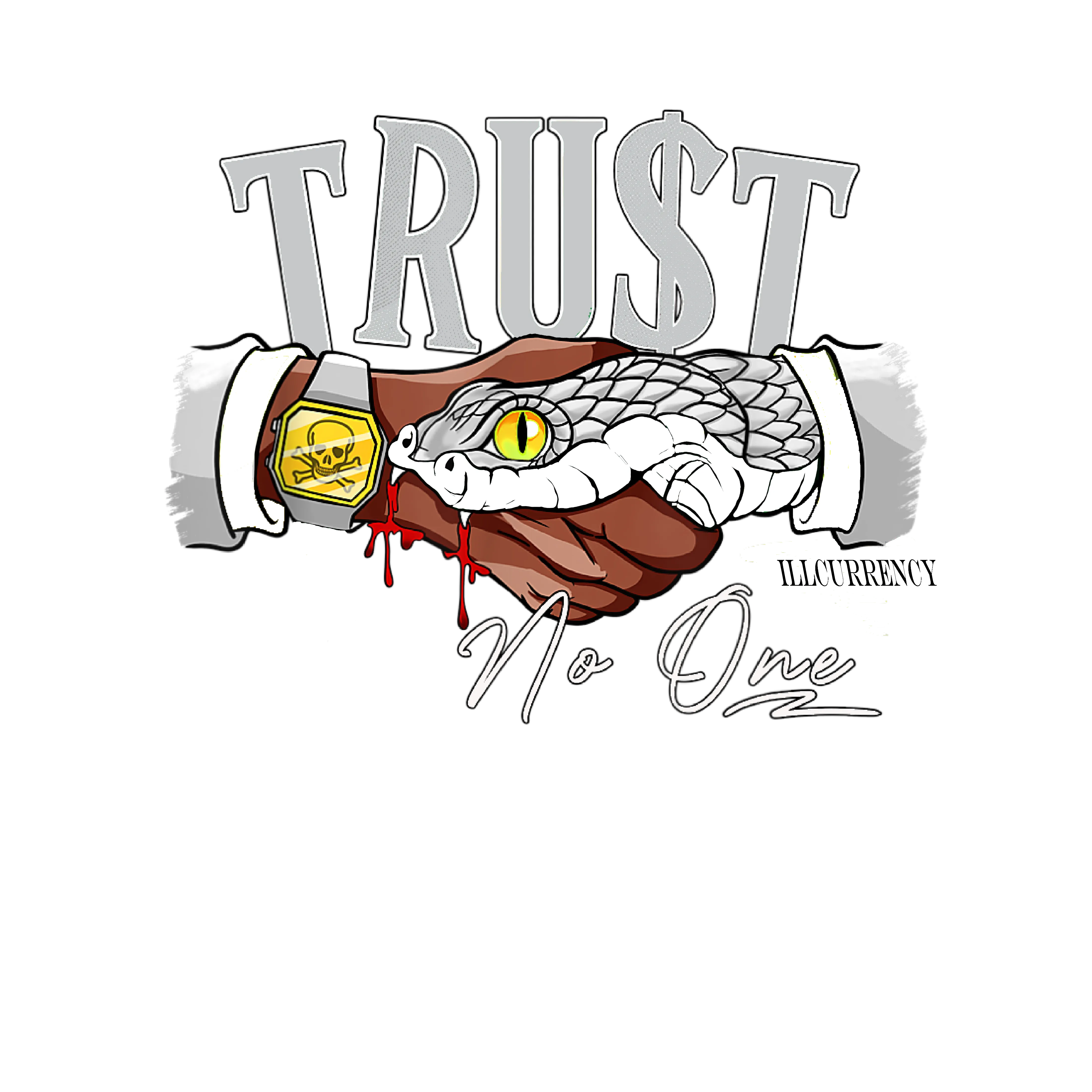 Air Jordan 1 High OG “Elephant” | illcurrency White T-Shirt (TRUST NO ONE)