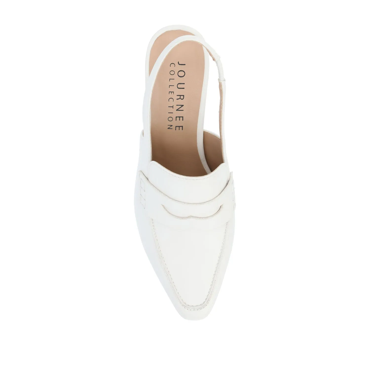 AMORY KITTEN HEEL LOAFERS IN FAUX LEATHER IN WIDE