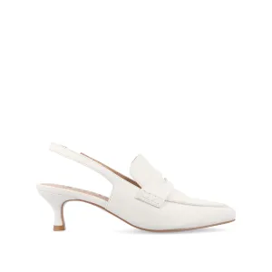 AMORY KITTEN HEEL LOAFERS IN FAUX LEATHER IN WIDE