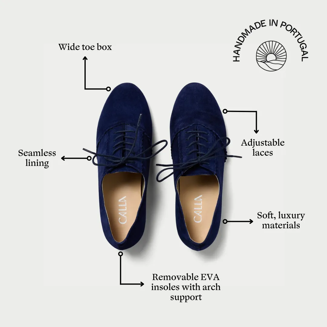 Aster - Navy Suede