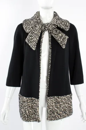 Bouclé Trim Bow Jacket
