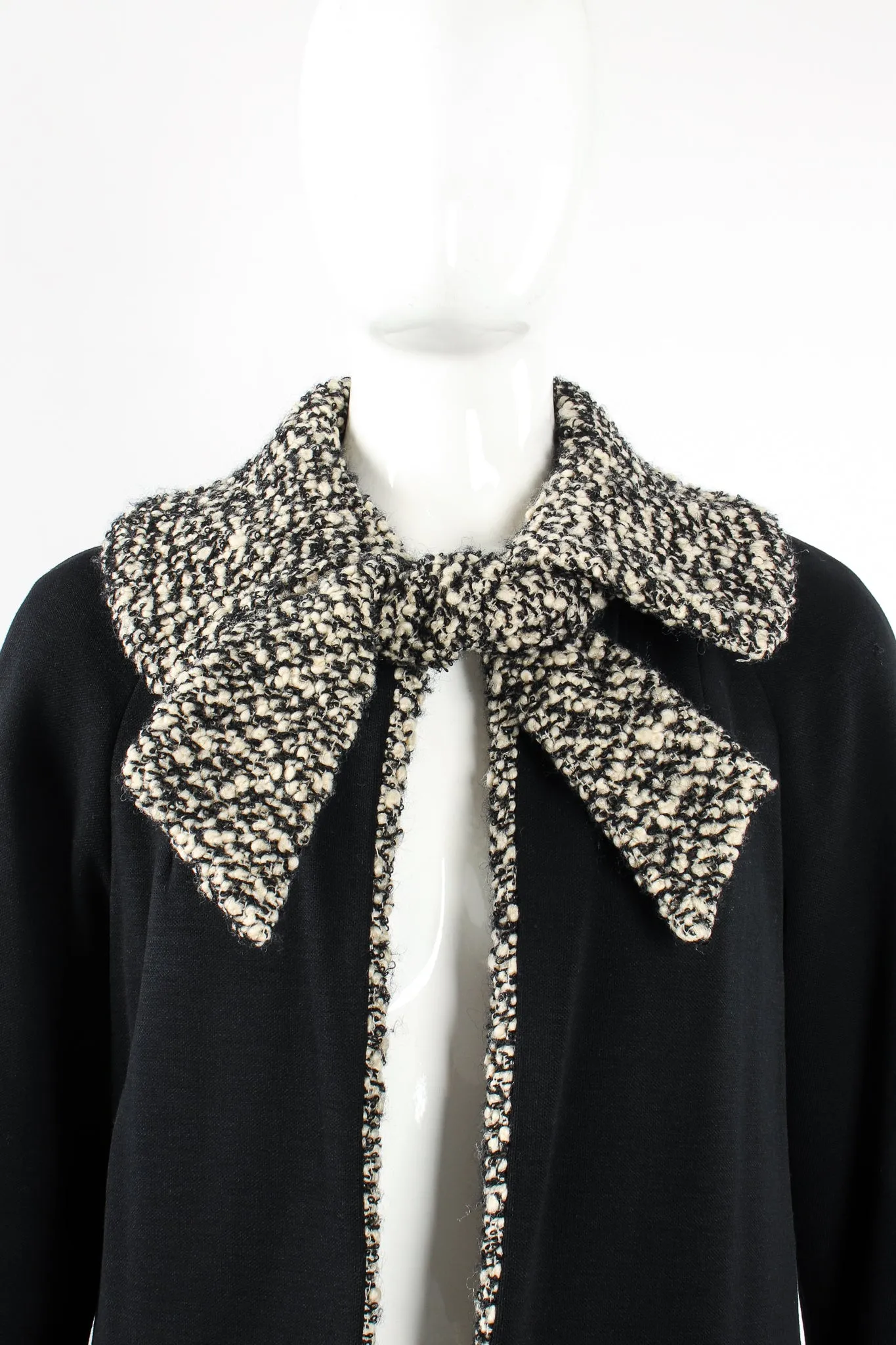 Bouclé Trim Bow Jacket