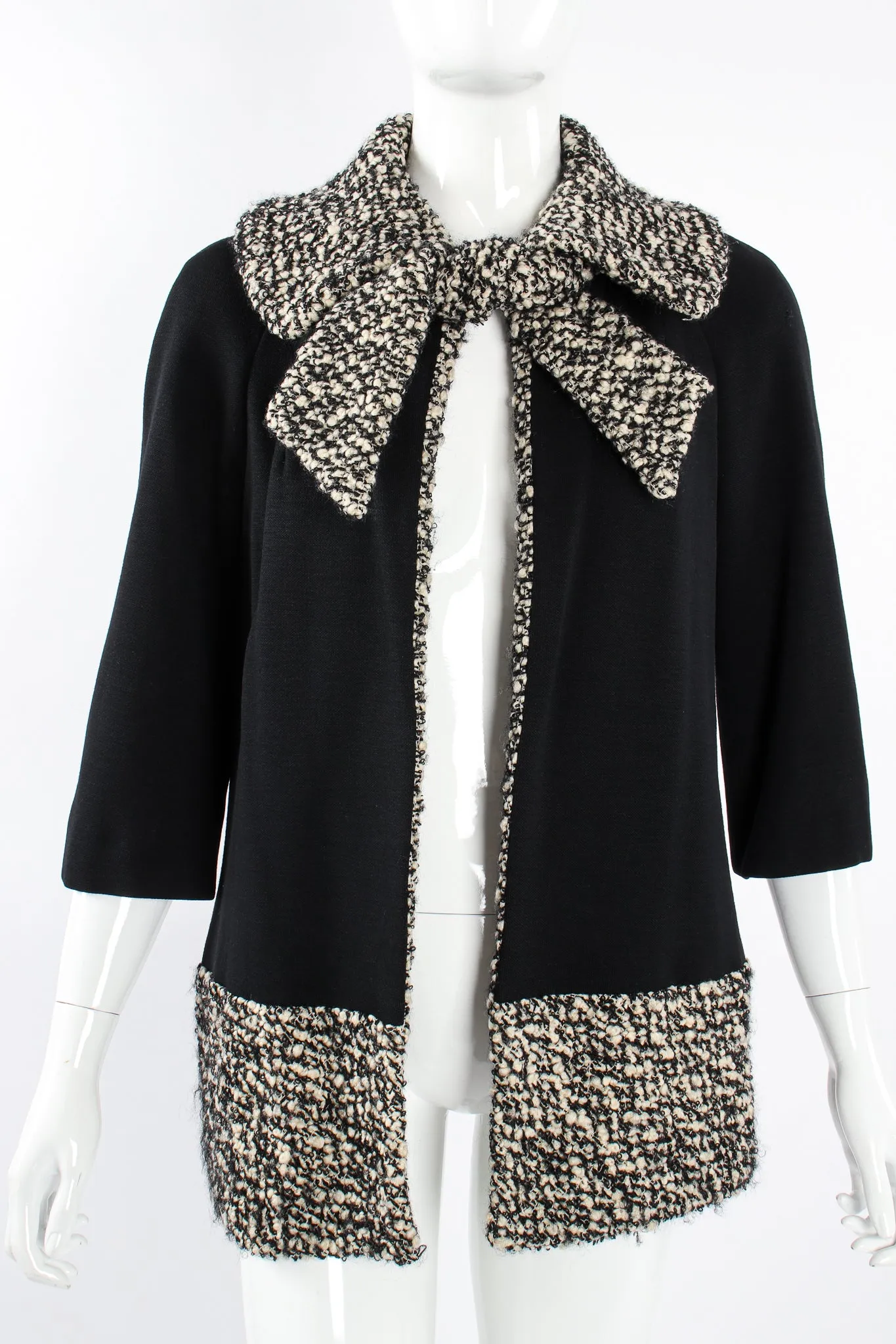 Bouclé Trim Bow Jacket