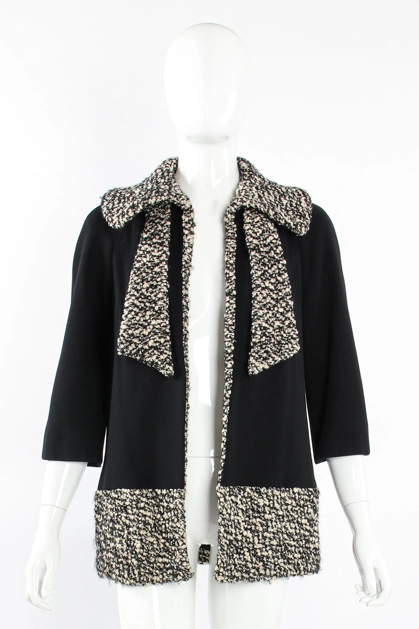 Bouclé Trim Bow Jacket