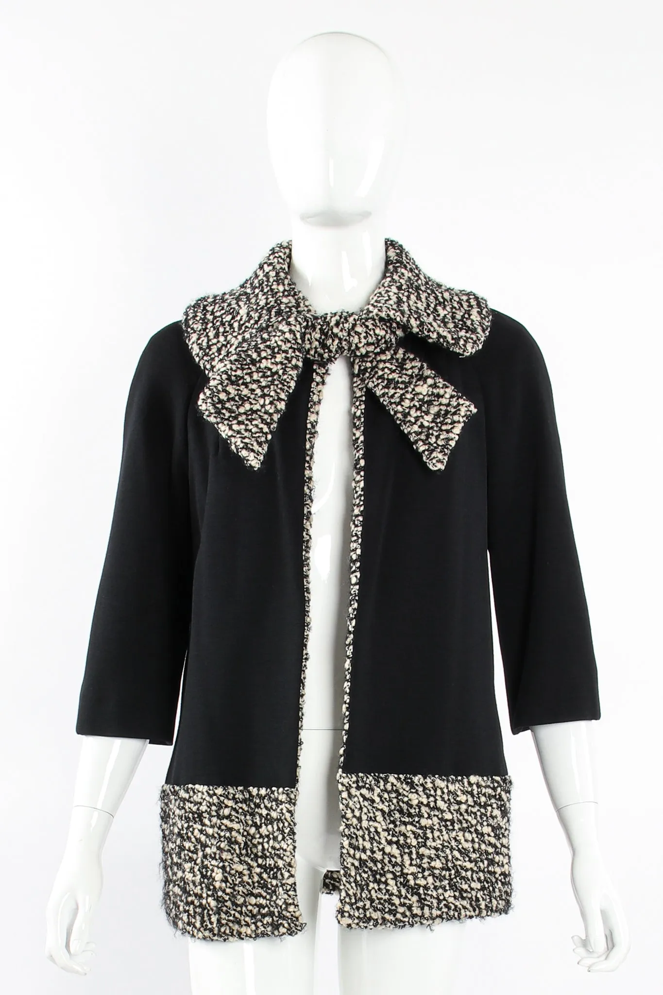 Bouclé Trim Bow Jacket