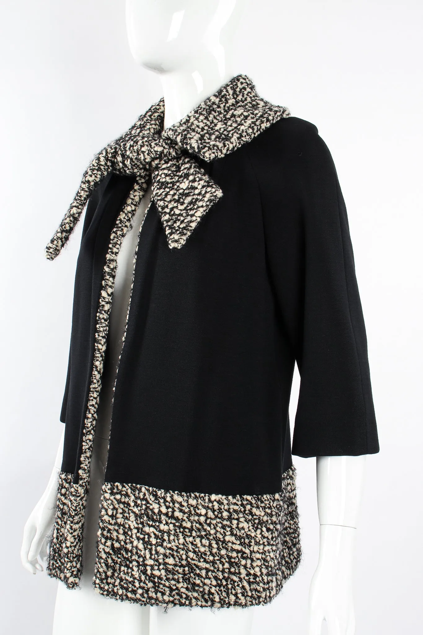 Bouclé Trim Bow Jacket