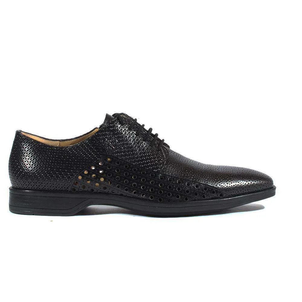 Cesare Paciotti Luxury Italian Italian Men's Designer Shoes Magic Baby Black Leather Oxfords (CPM2634)