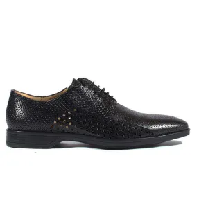 Cesare Paciotti Luxury Italian Italian Men's Designer Shoes Magic Baby Black Leather Oxfords (CPM2634)