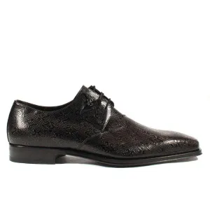 Cesare Paciotti Luxury Italian Men's Designer Shoes Magic Old Black R Leather Oxfords (CPM2587)