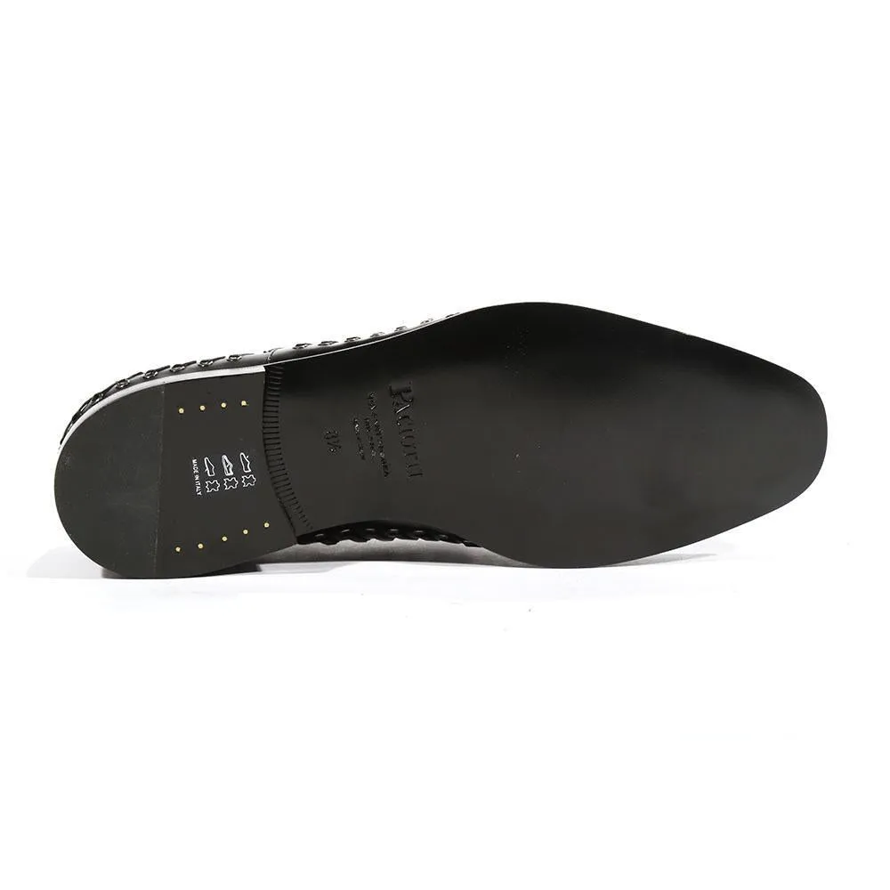 Cesare Paciotti Luxury Italian Men's Oxfords Baby Lux Black J Designer Shoes (CPM5444)