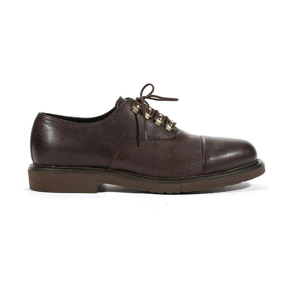 Cesare Paciotti Luxury Italian Men's Oxfords Brown Foam Bufalo T Moro G Designer Shoes (CPM5474)