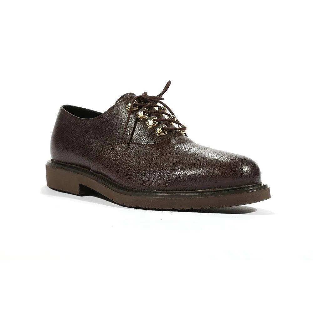 Cesare Paciotti Luxury Italian Men's Oxfords Brown Foam Bufalo T Moro G Designer Shoes (CPM5474)