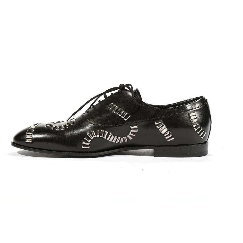 Cesare Paciotti Luxury Italian Men's Oxfords Nappa Soft Black Designer Shoes (CPM5464)