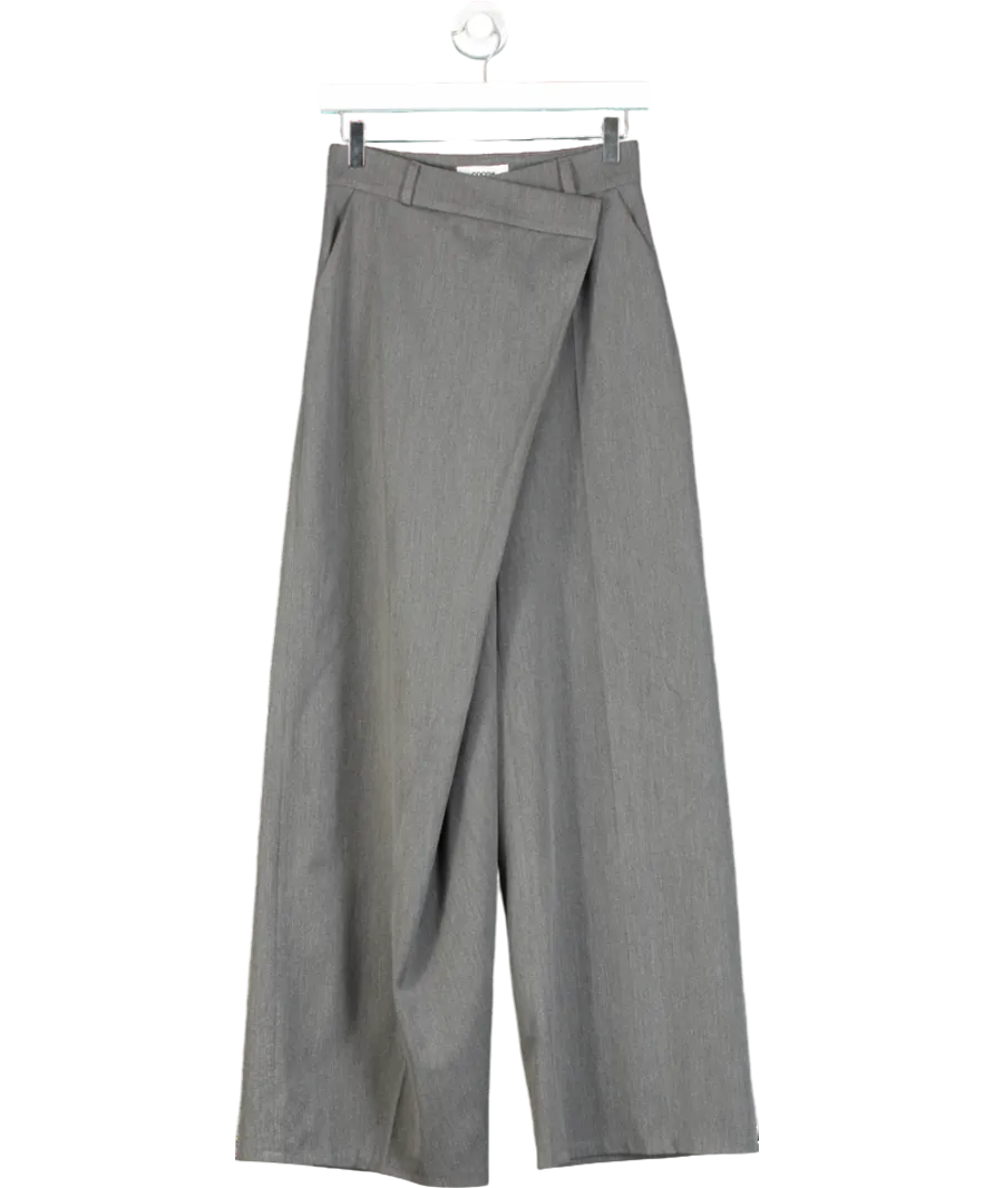 COOSH Grey Flare Palazzo Wrapped Pants UK XS
