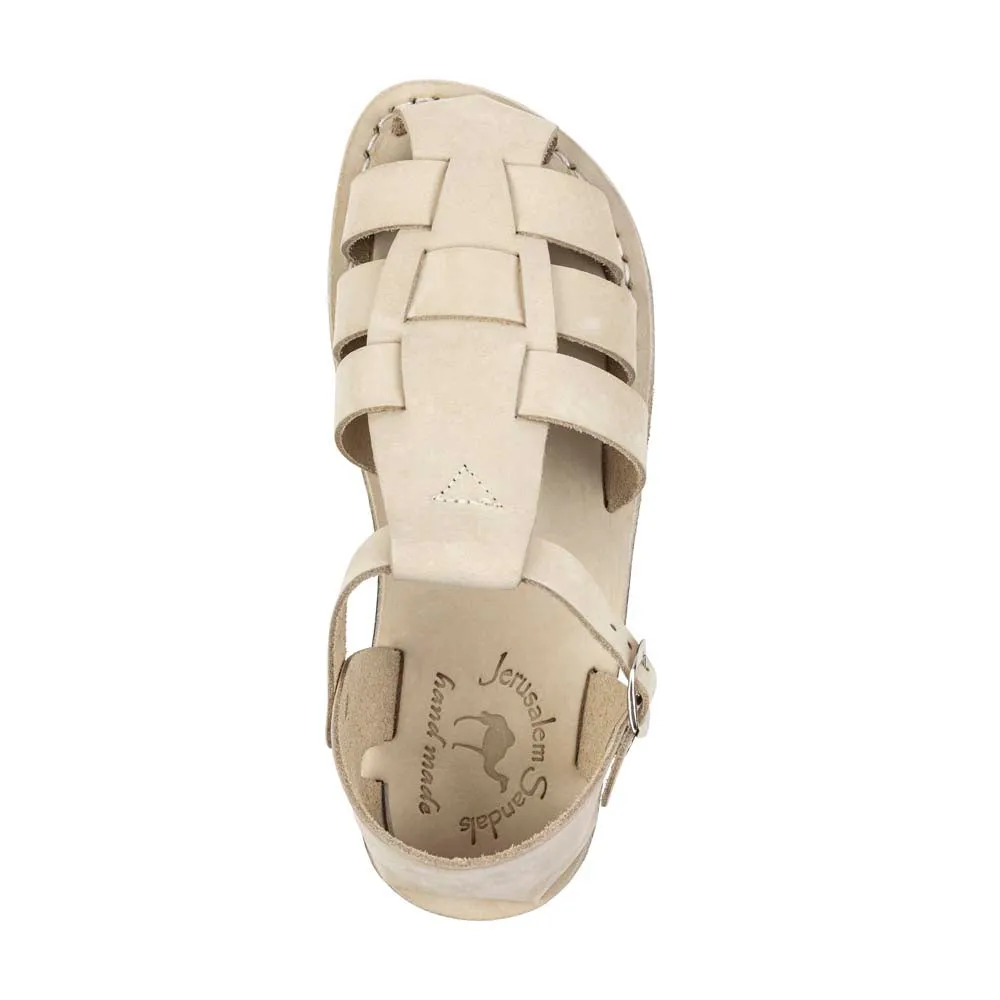 Daniel - Leather Fisherman Sport Sandal | White Nubuck
