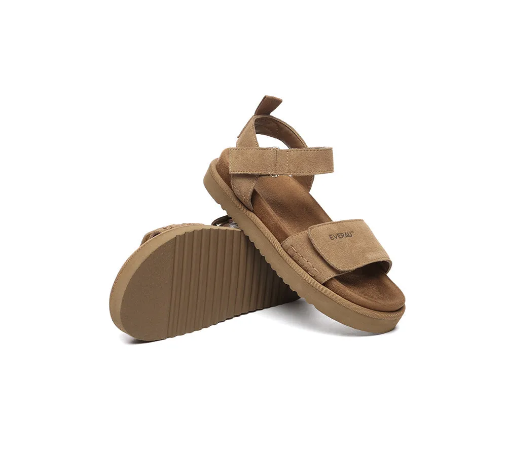 EVERAU® Women Adjustable Hook and Loop Slingback Summer Sandals Carla