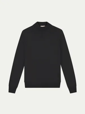 Extrafine Merino Mockneck Black