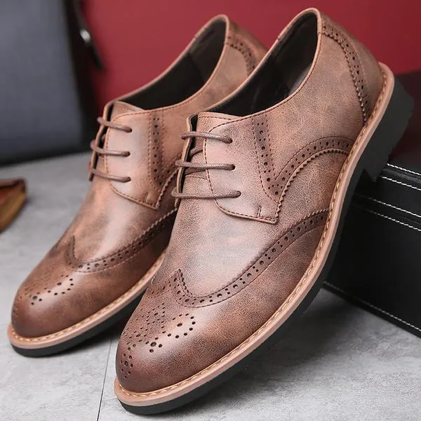 Fashion British Style Genuine Leather Men Shoes