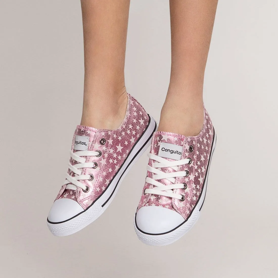 Girl's Pink Star Sneakers