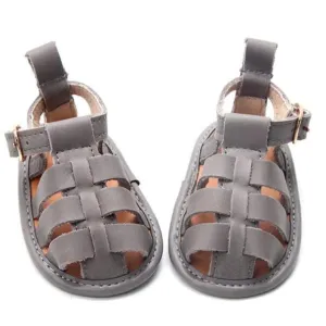 Gray - Fisherman Sandal - US Size 2-4 - Soft Sole