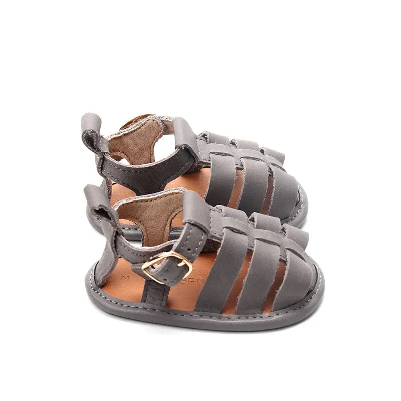 Gray - Fisherman Sandal - US Size 2-4 - Soft Sole