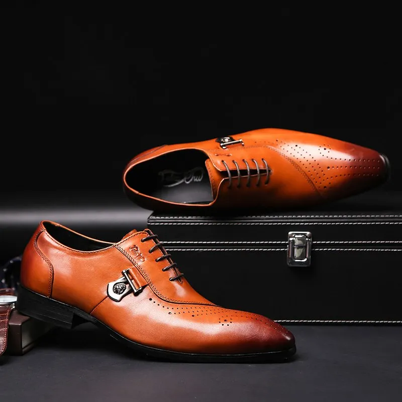 Italian Luxury Leather Brogue Shoes
