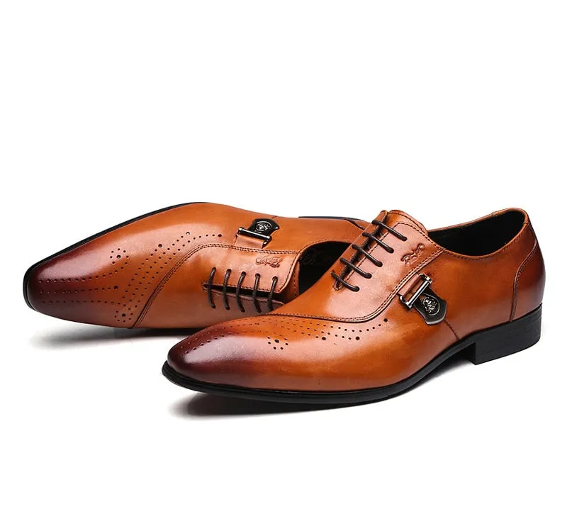 Italian Luxury Leather Brogue Shoes