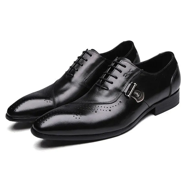 Italian Luxury Leather Brogue Shoes