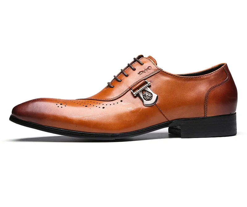 Italian Luxury Leather Brogue Shoes