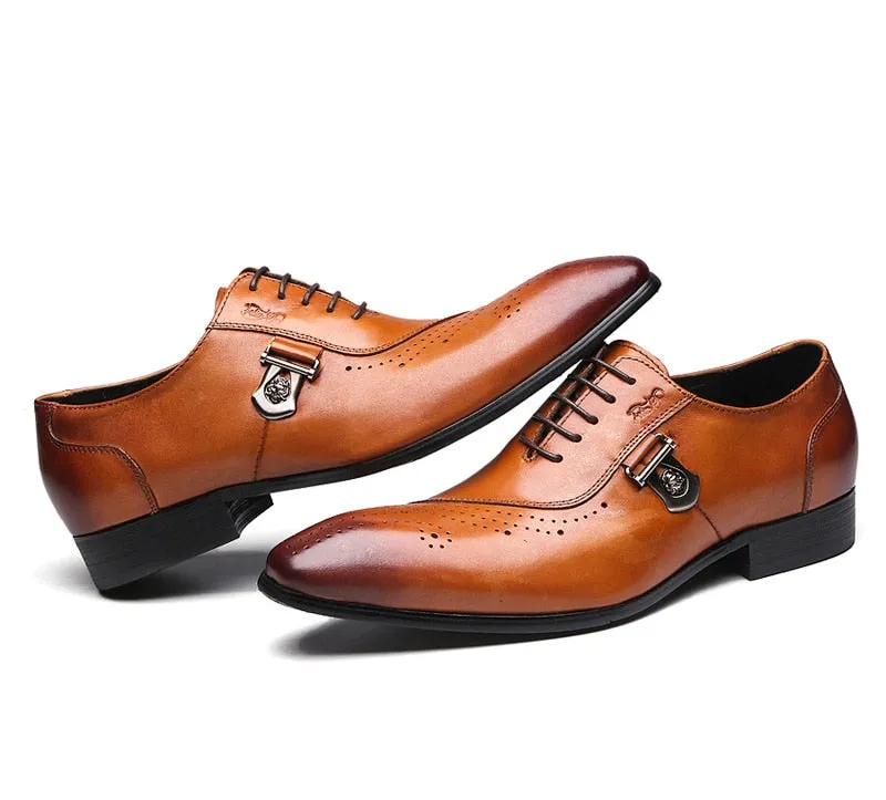 Italian Luxury Leather Brogue Shoes