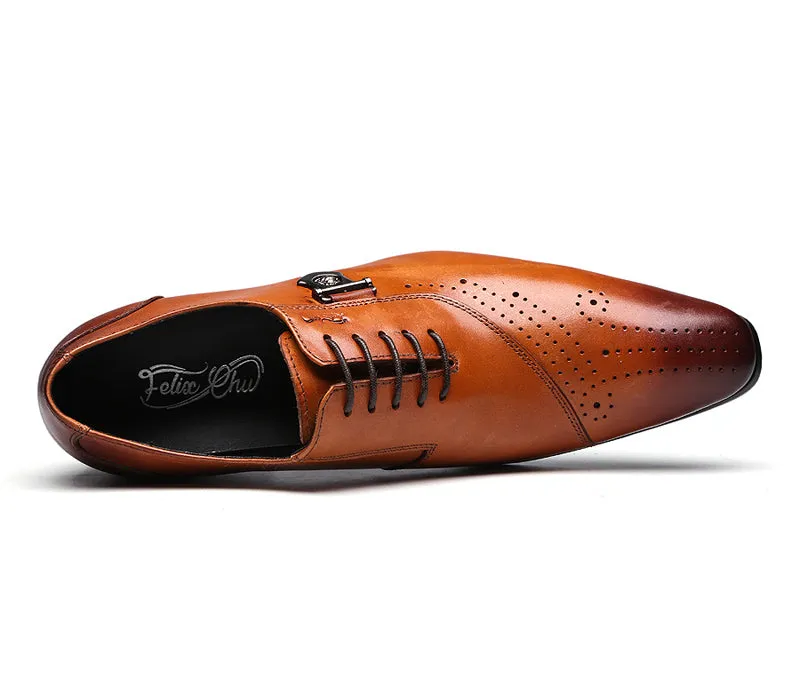 Italian Luxury Leather Brogue Shoes