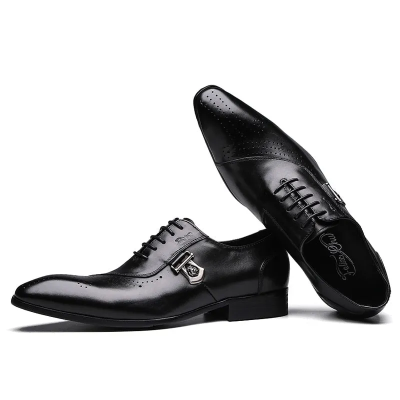 Italian Luxury Leather Brogue Shoes