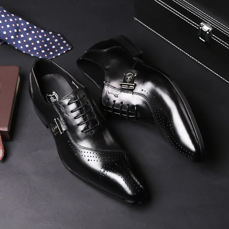 Italian Luxury Leather Brogue Shoes