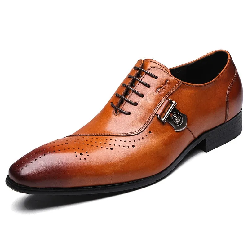 Italian Luxury Leather Brogue Shoes