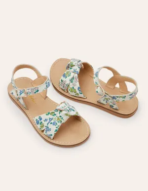 Leather Knot Sandals-Boto Pink Meadow Floral