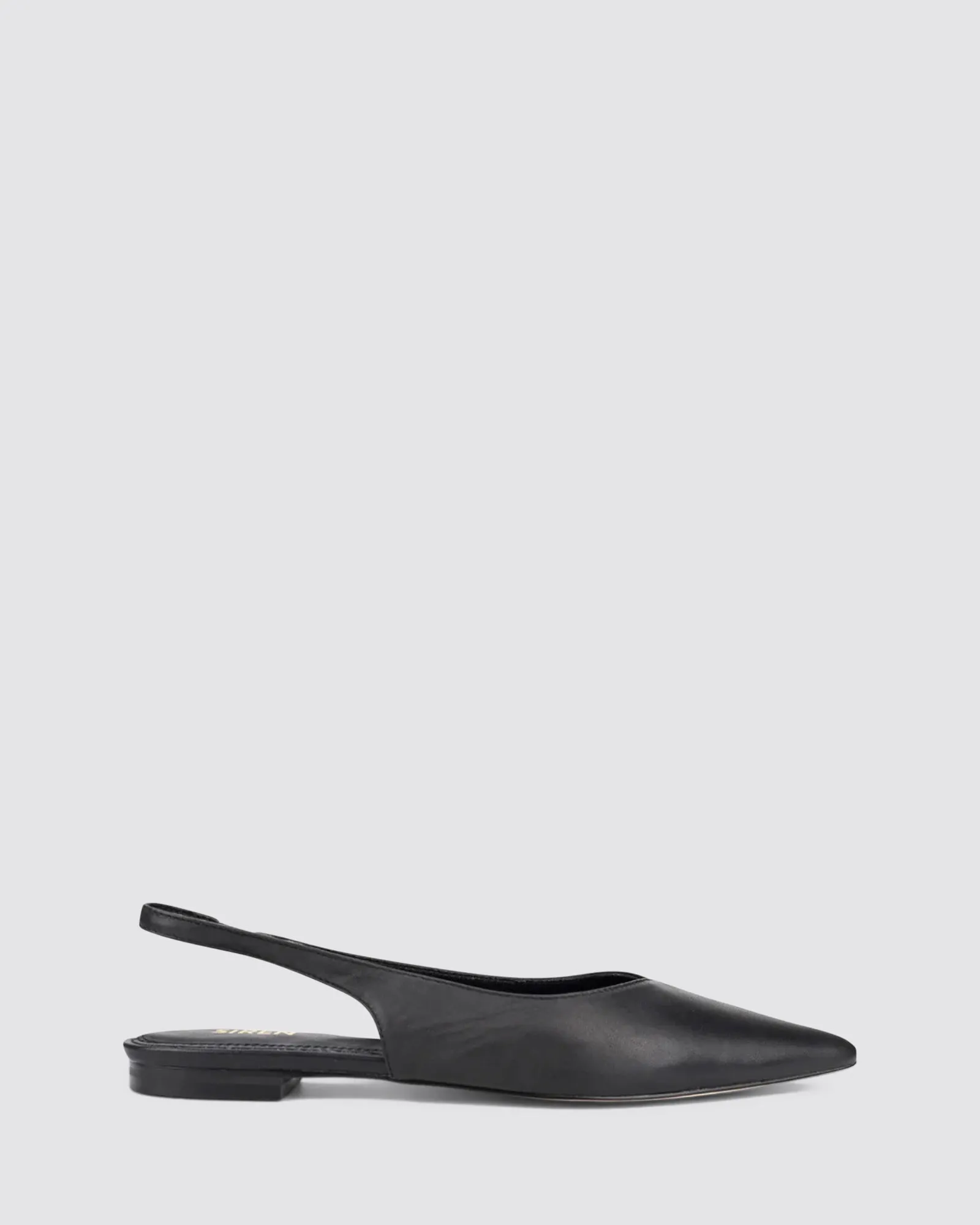 LORIE SLINGBACK FLATS BLACK LEATHER