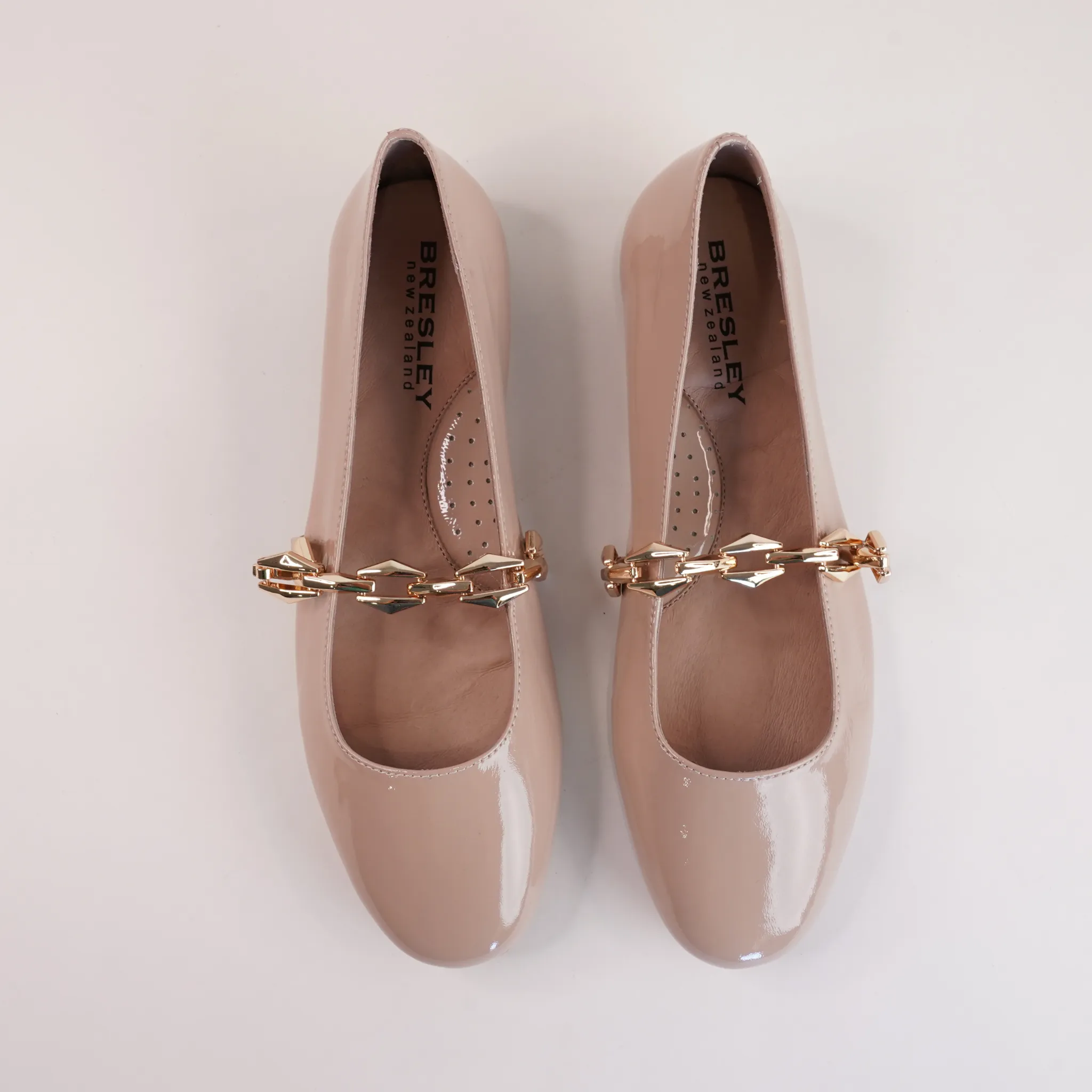Petra Nude Patent Ballet Flats