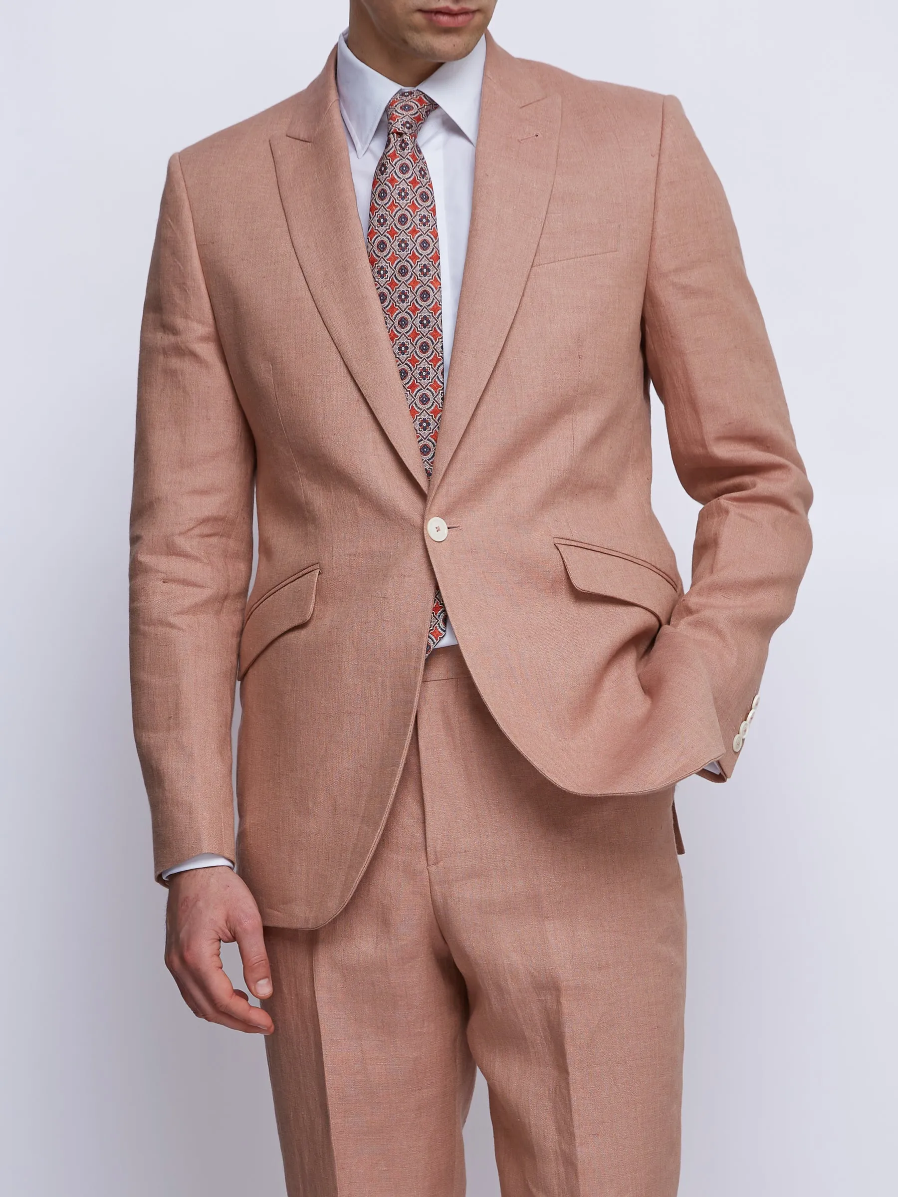 Pink Sidmouth Linen Ebury Jacket