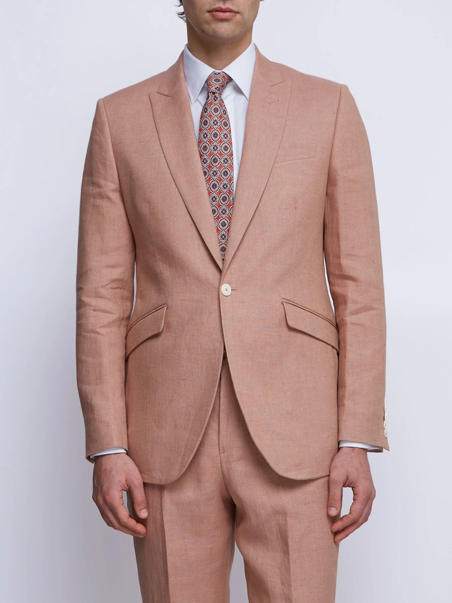 Pink Sidmouth Linen Ebury Jacket