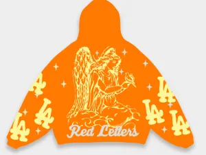 Red Letters Hoodie - Not LA Sunset Scattered - Orange