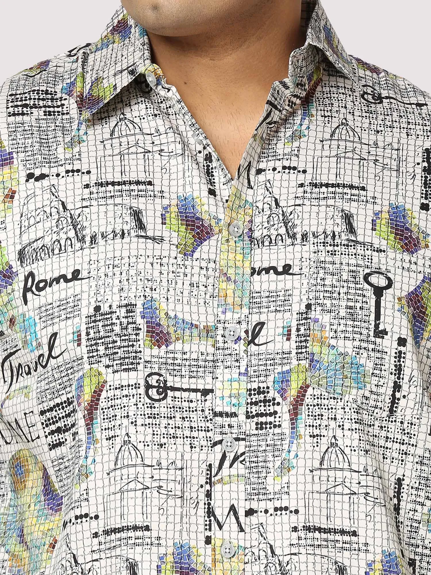 Rome Digital Printed  Full Sleeve Men's Plus Size