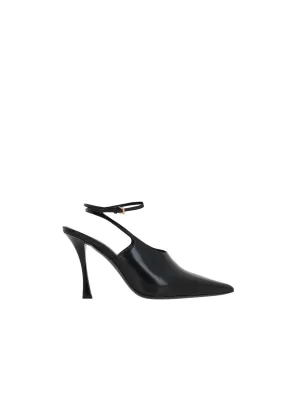 Show Brushed Leather Slingbacks