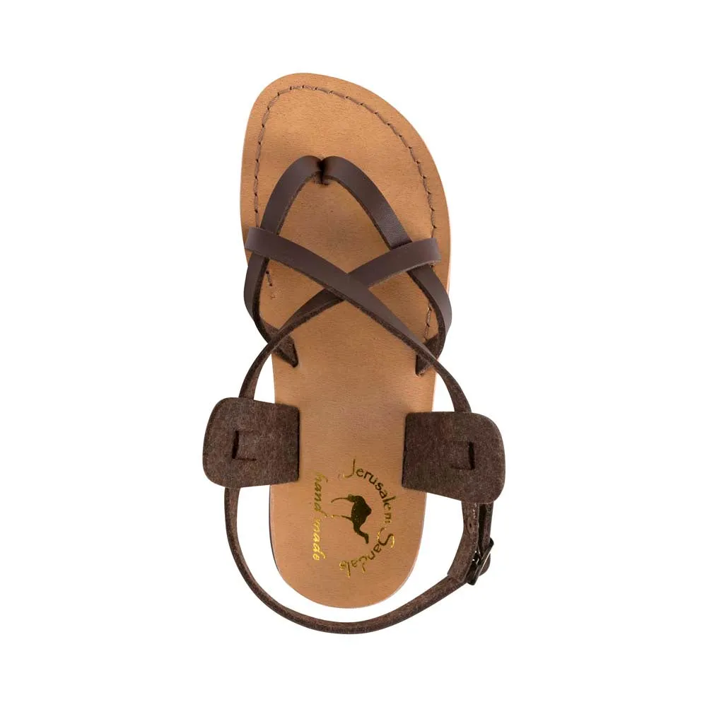 Tamar Buckle Vegan - Leather Alternative Sandal | Brown