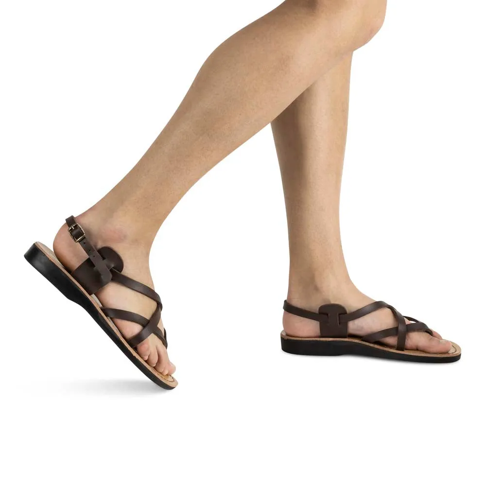 Tamar Buckle Vegan - Leather Alternative Sandal | Brown